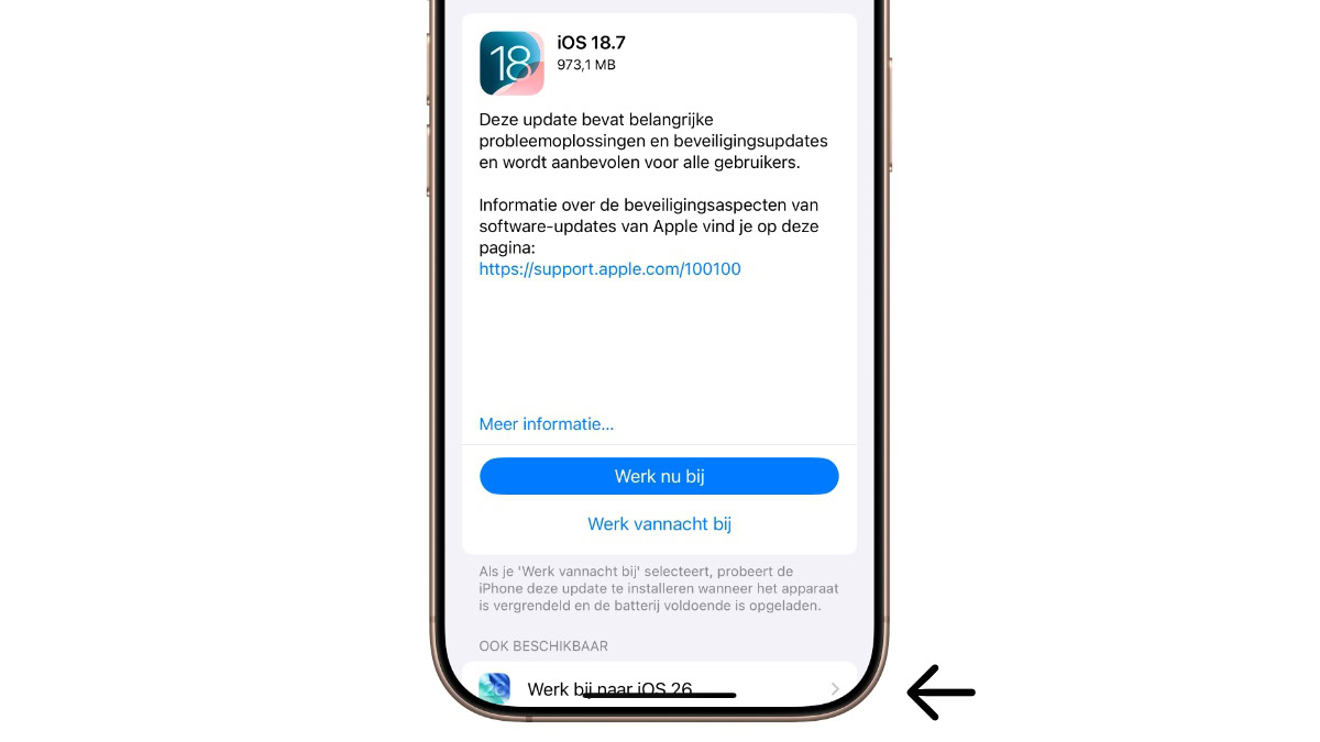 iOS 26 vinden