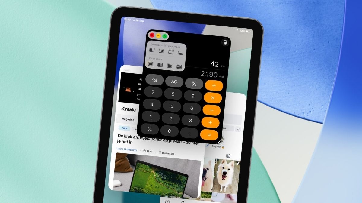 iPad scherm ordenen header