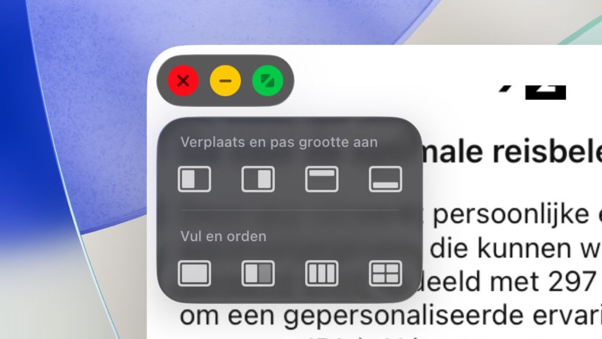 ipad indeling stoplicht