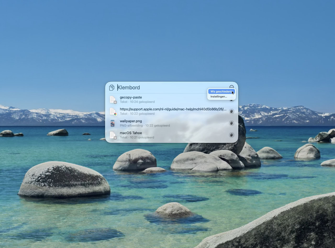 Instructiefoto: Klembord wissen