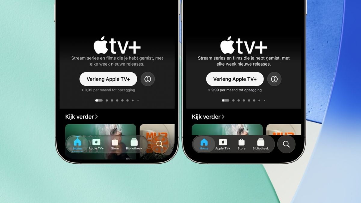 Liquid glass uitzetten