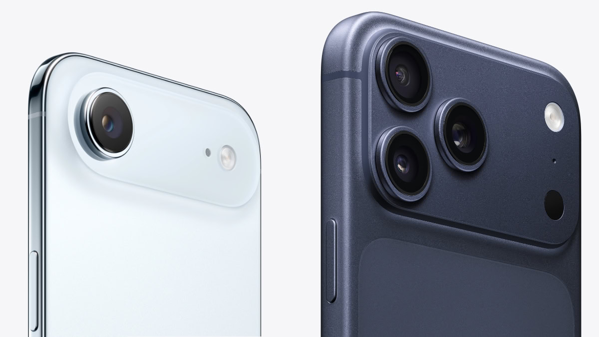 iPhone Air links, iPhone 17 Pro Max rechts