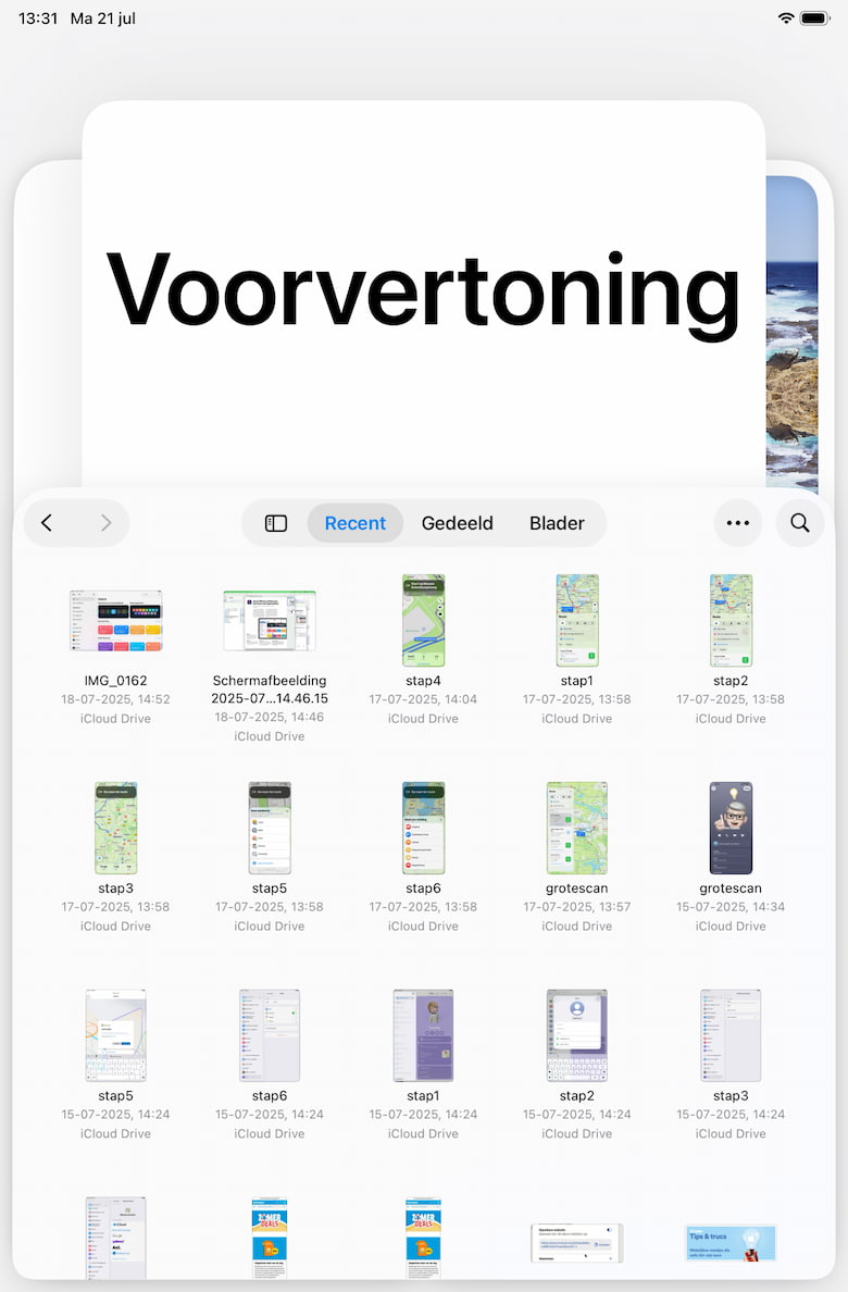 Instructiefoto: Voorvertoning