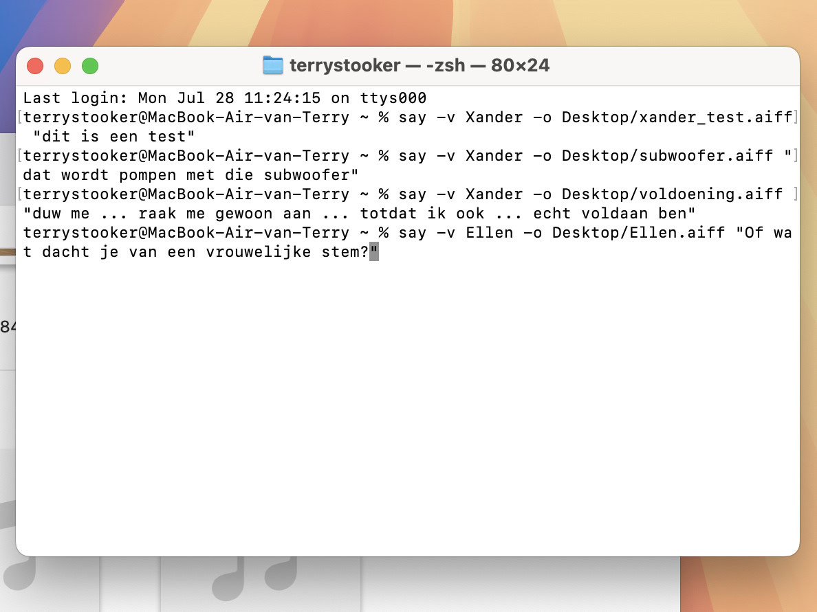 Instructiefoto: Andere stem
