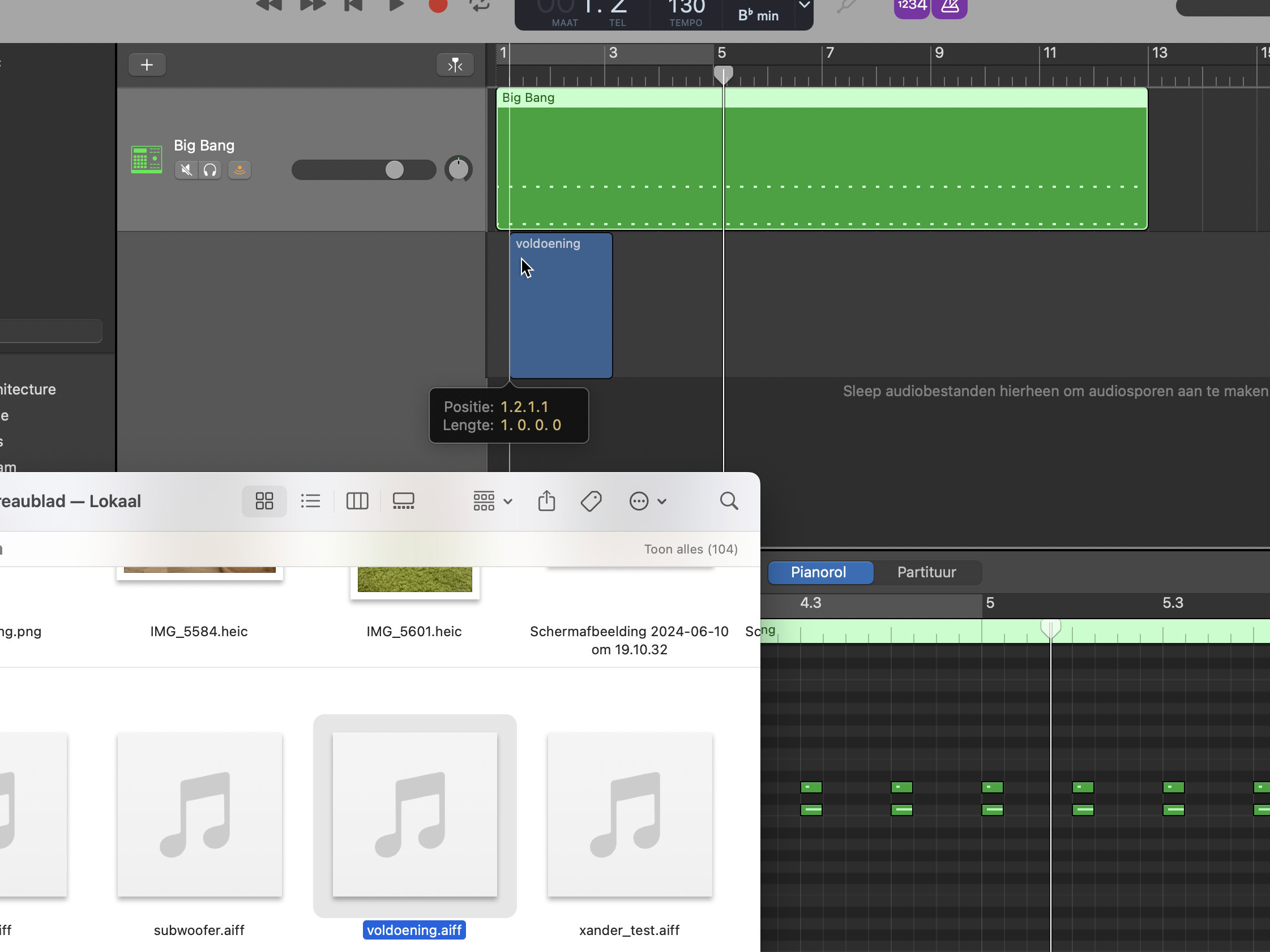 Instructiefoto: Open GarageBand