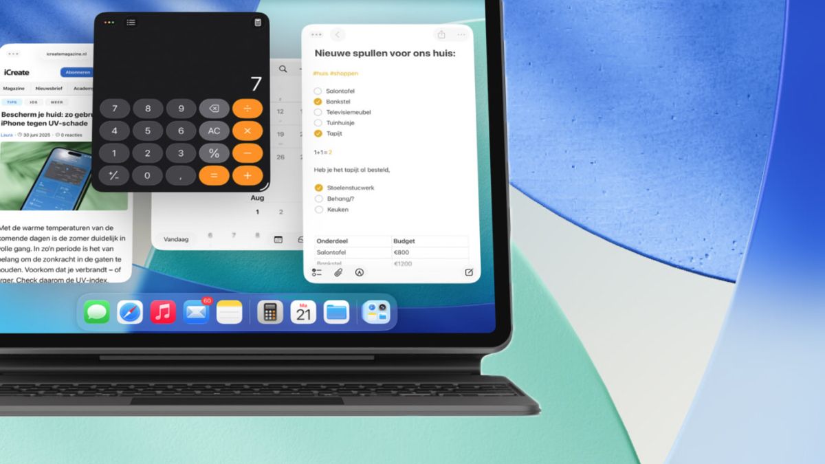 Vensters in iPadOS 26