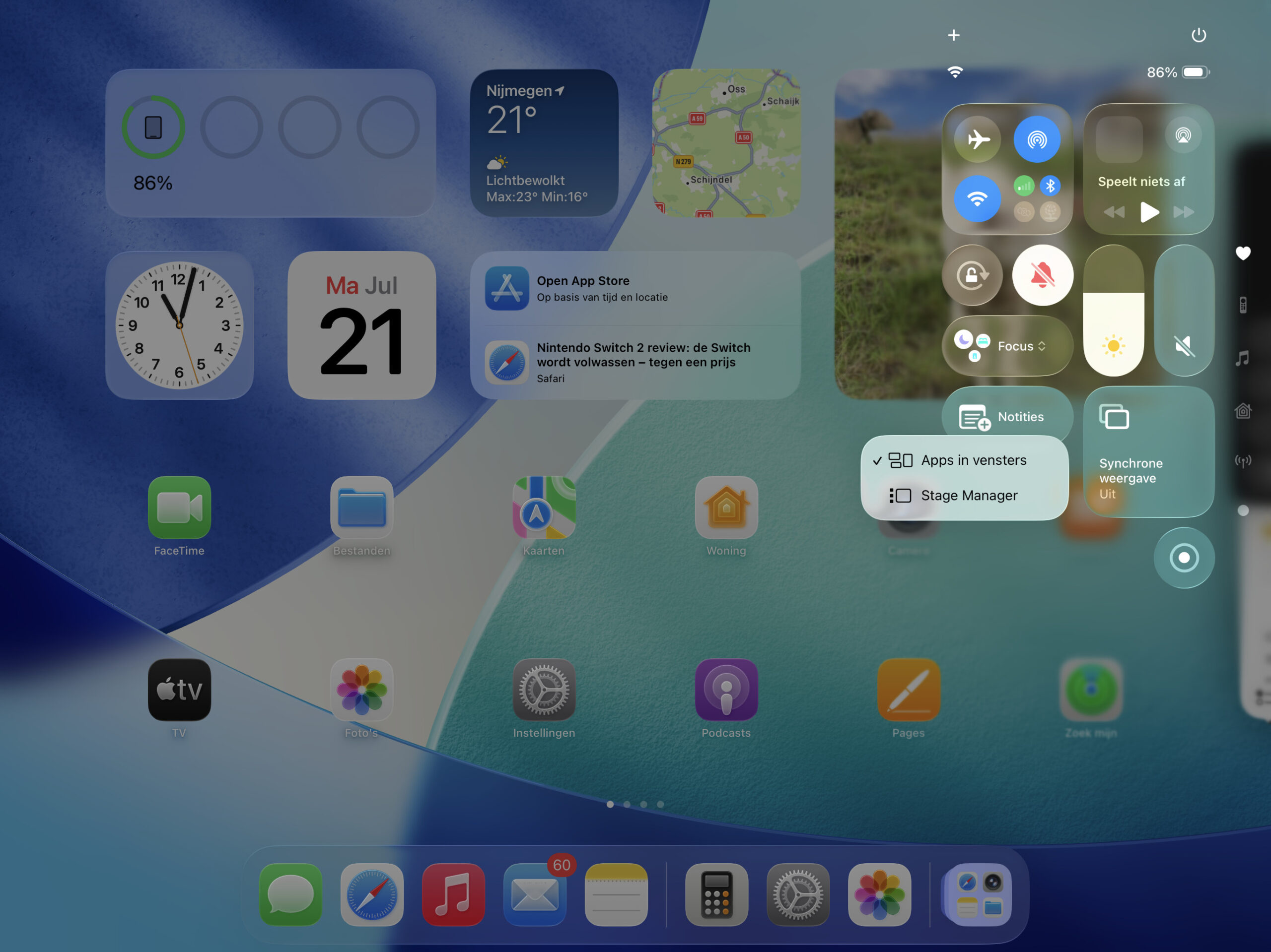 Instructiefoto: Bedieningspaneel