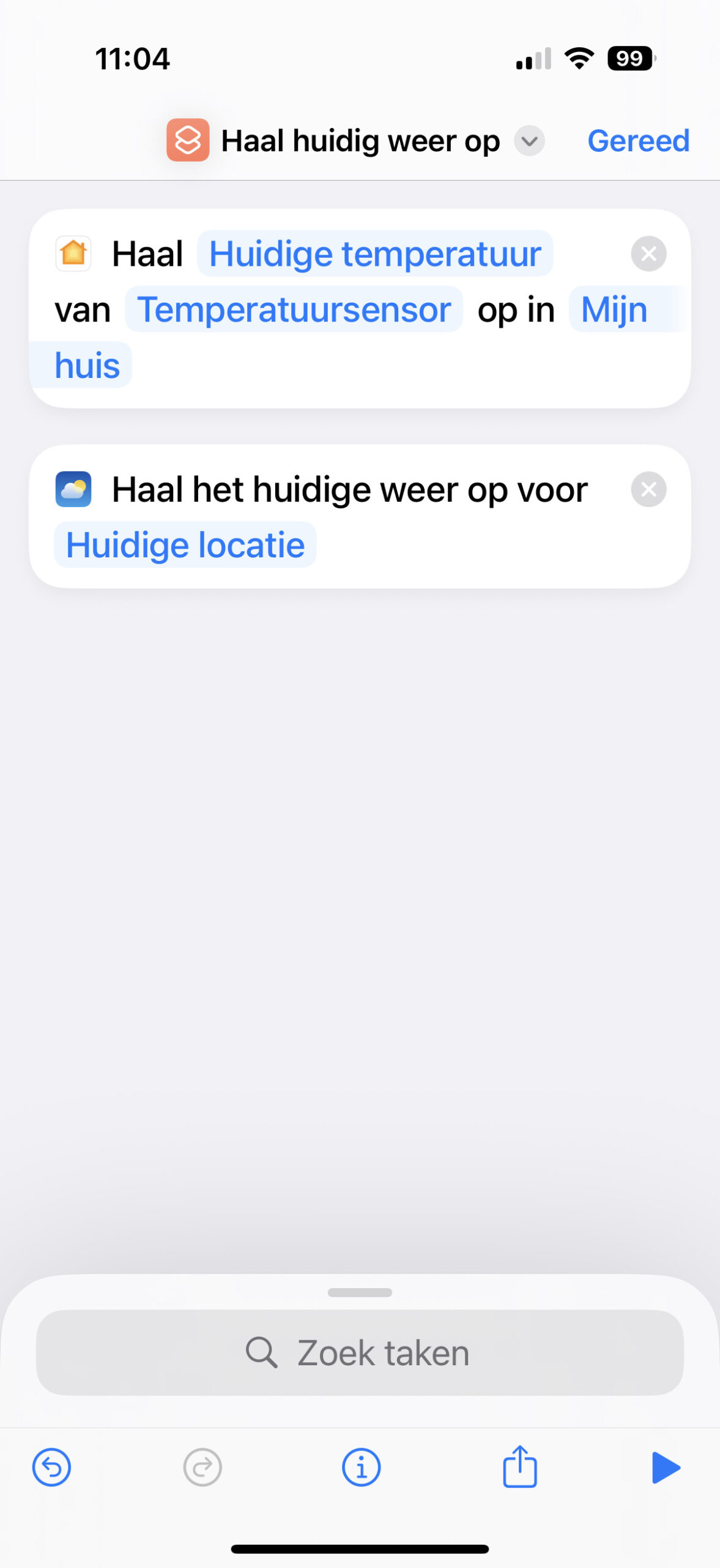 Instructiefoto: Buitentemperatuur