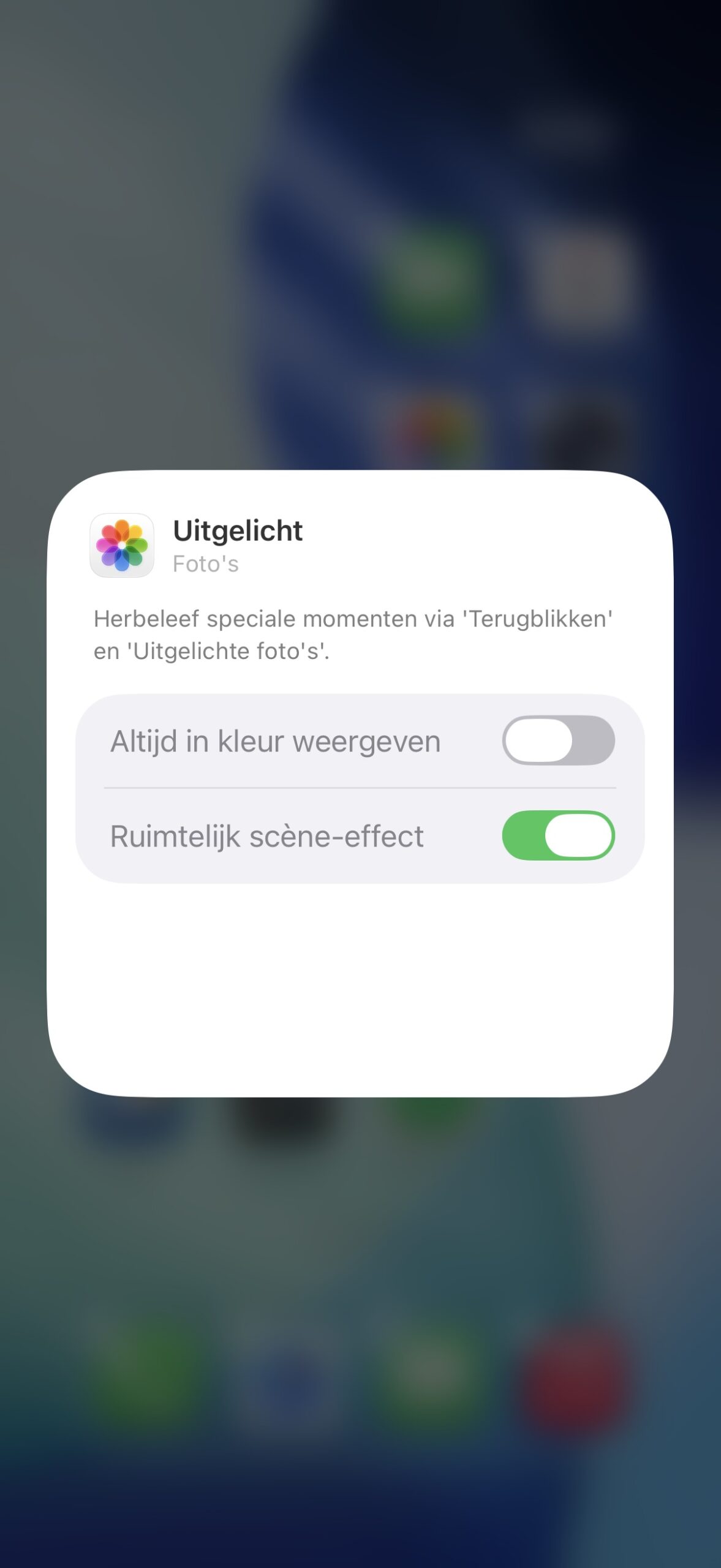Instructiefoto: Ruimtelijk scène-effect