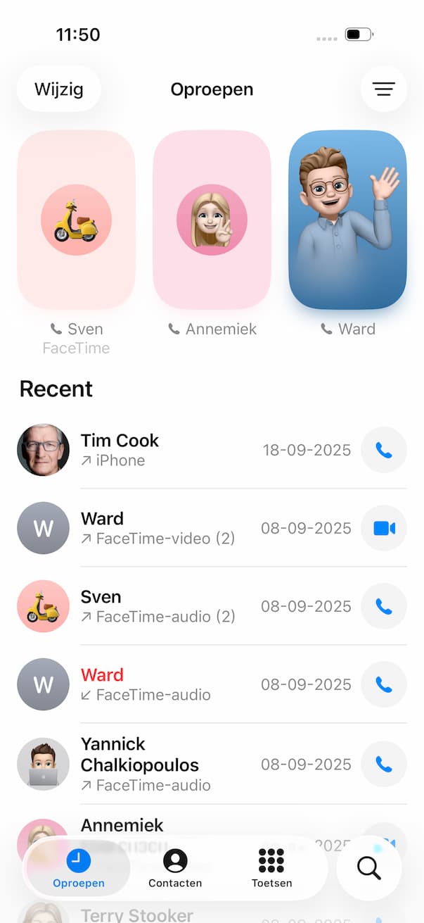 Telefoon compacte weergave in iOS 26