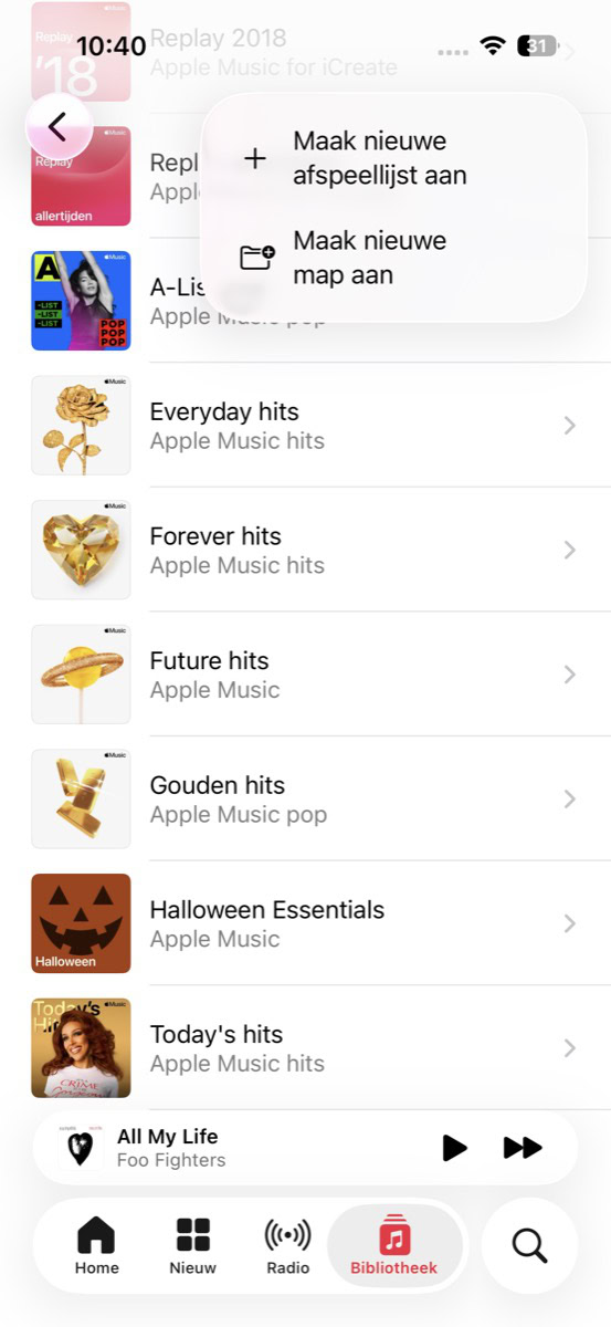 Instructiefoto: Bekijk je afspeellijsten 
