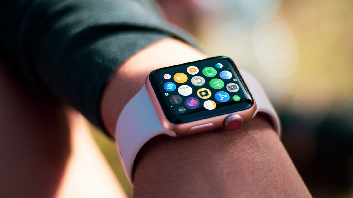 Menu vol applicaties op Apple Watch om pols