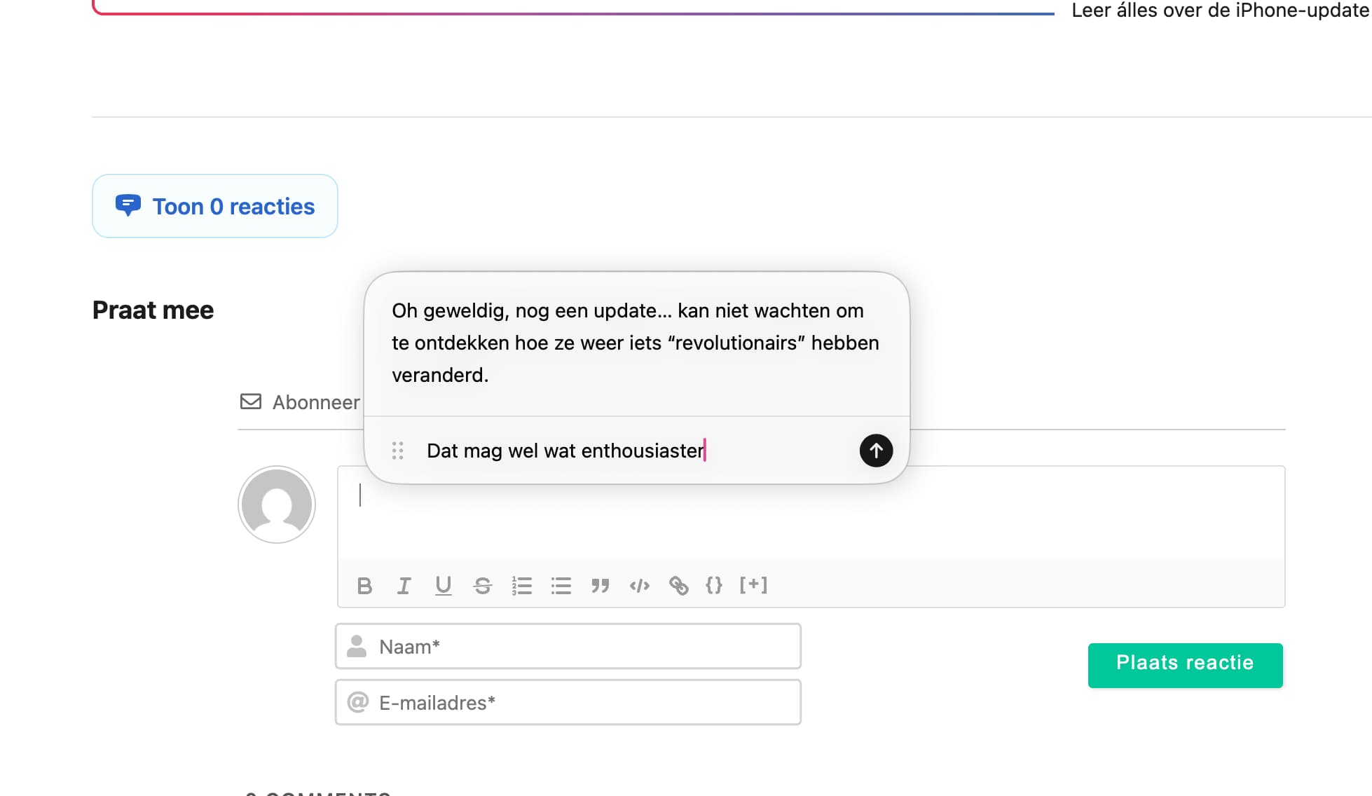 Schrijfhulp in ChatGPT atlas