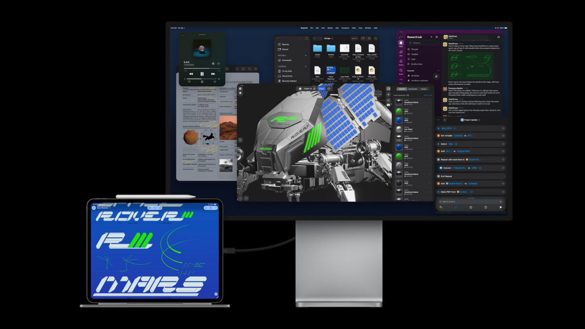 iPad Pro 2025 met extern scherm