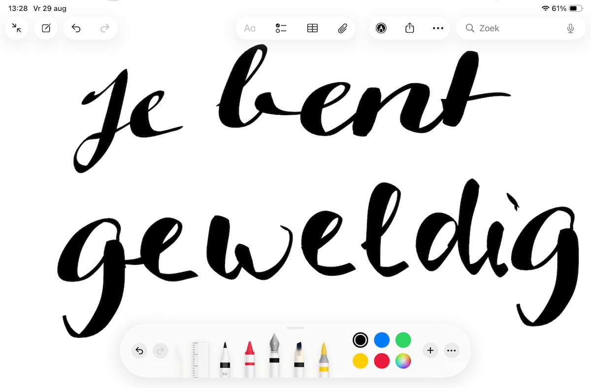 Instructiefoto: Schrijf iets