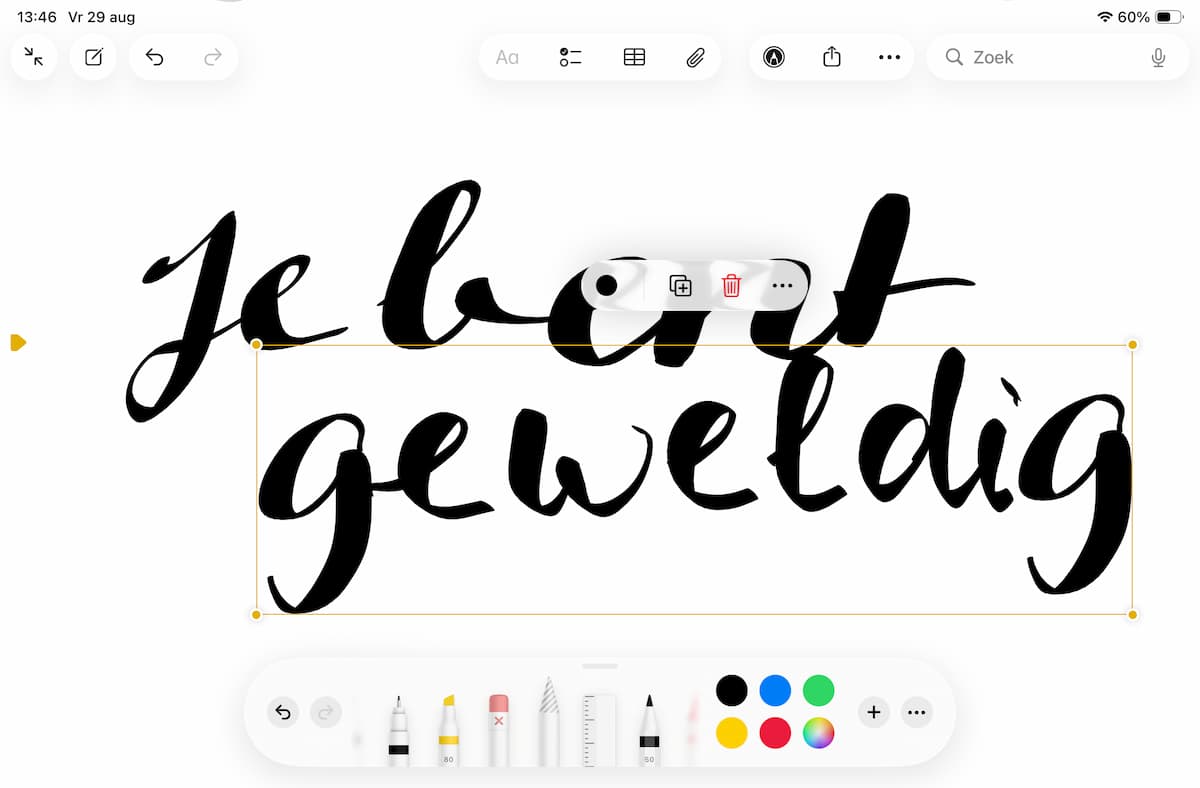 Instructiefoto: Schuiven