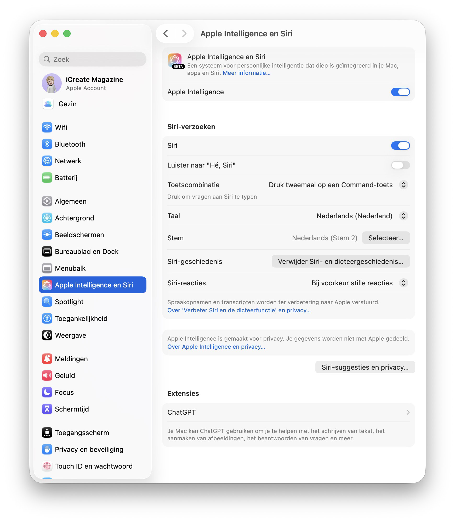 Apple Intelligence activeren op de Mac