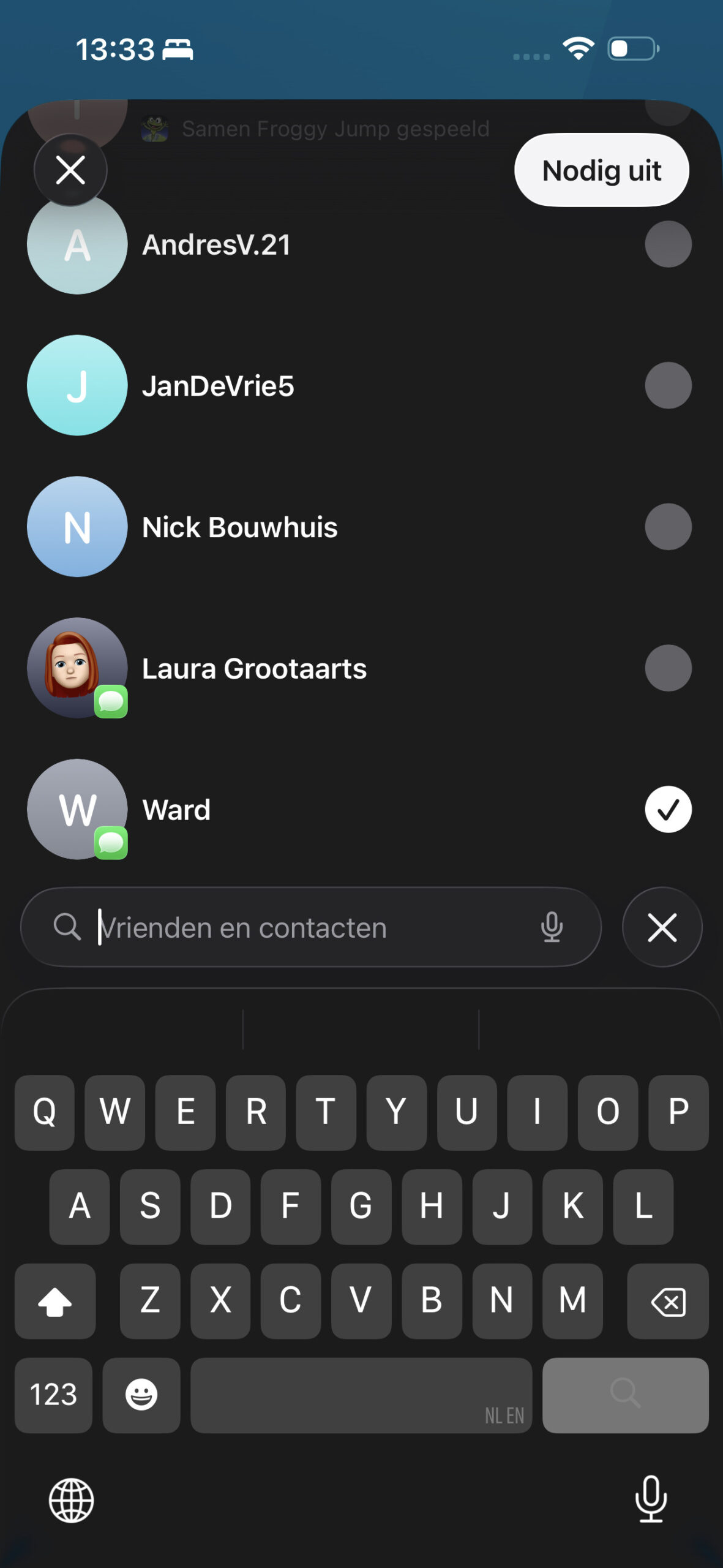 Instructiefoto: Nodig vrienden uit