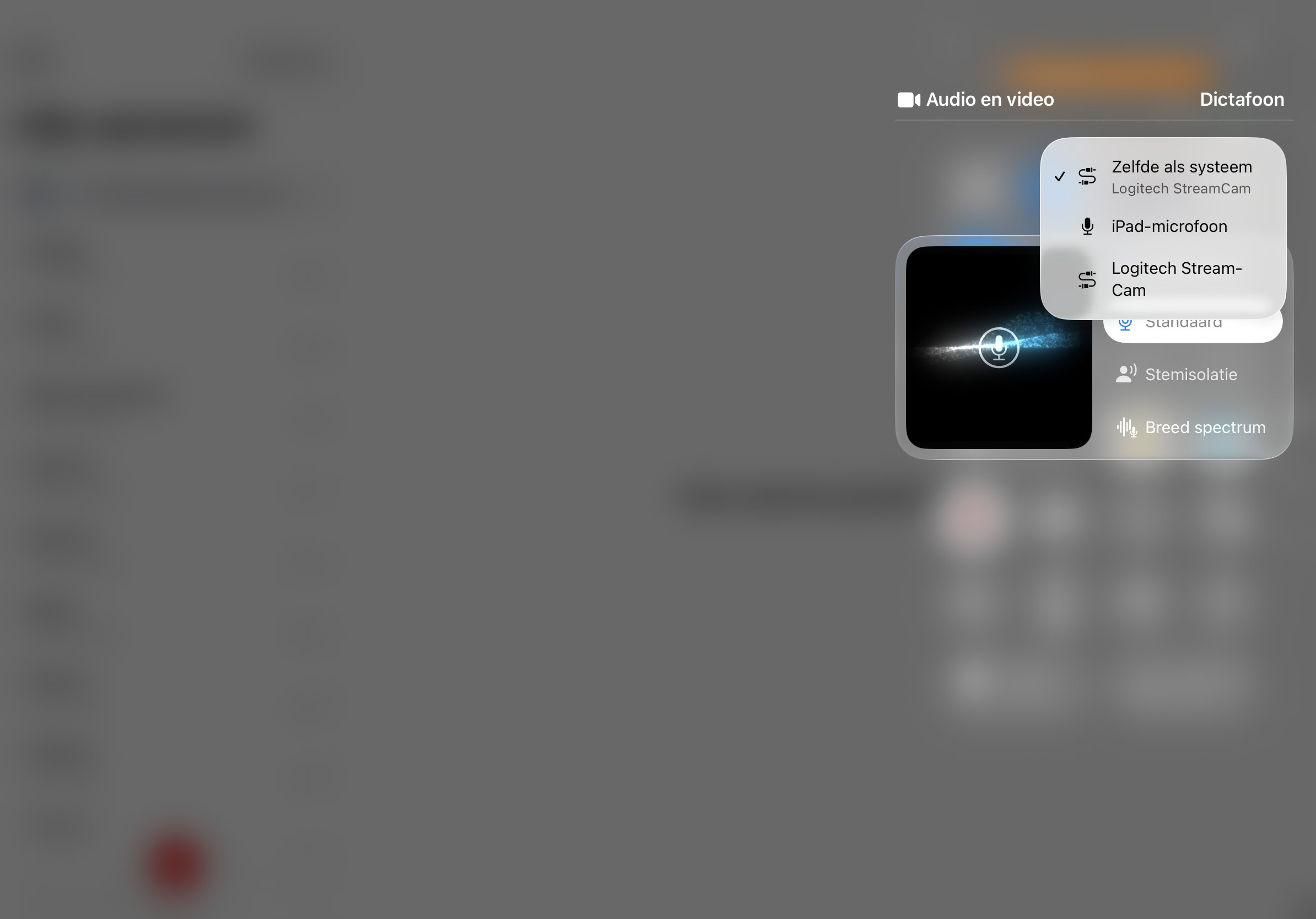 Instructiefoto: Microfoonselectie