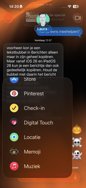 Memoji maken in berichten
