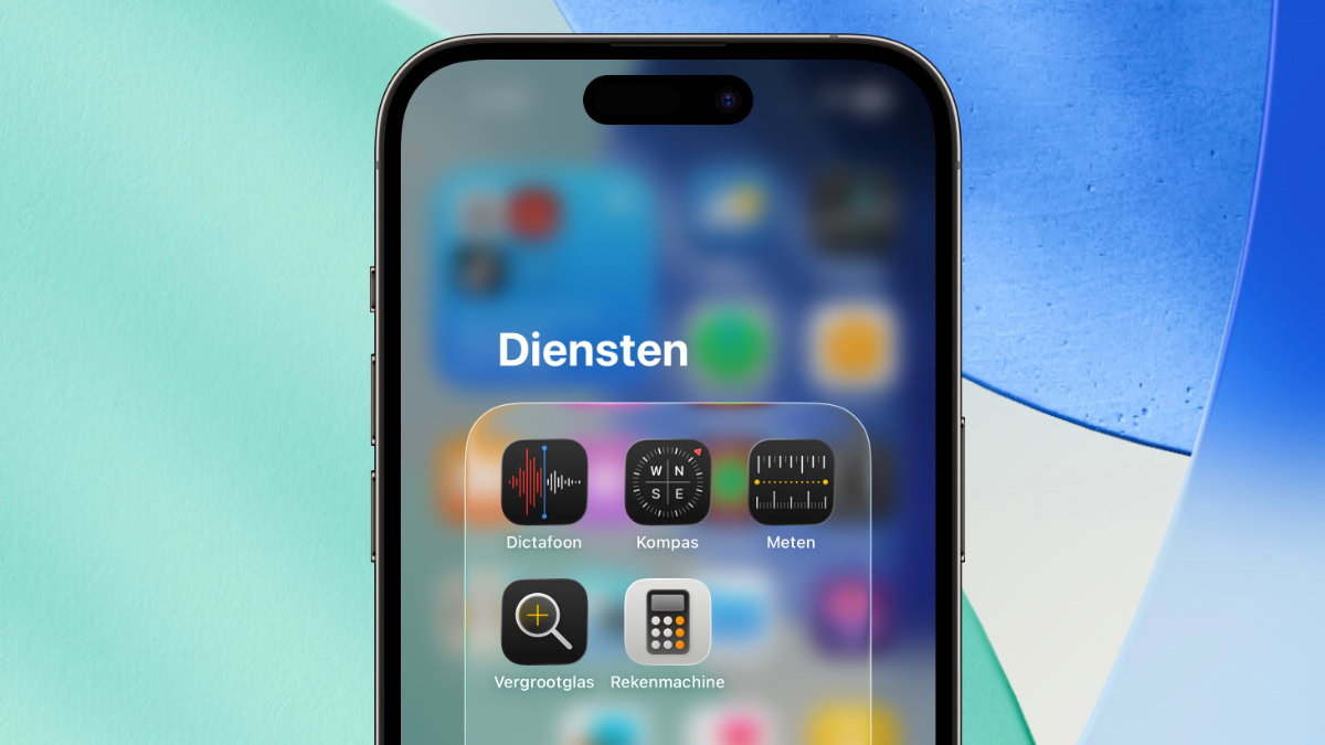 App-folder met titel links uitgelijnd