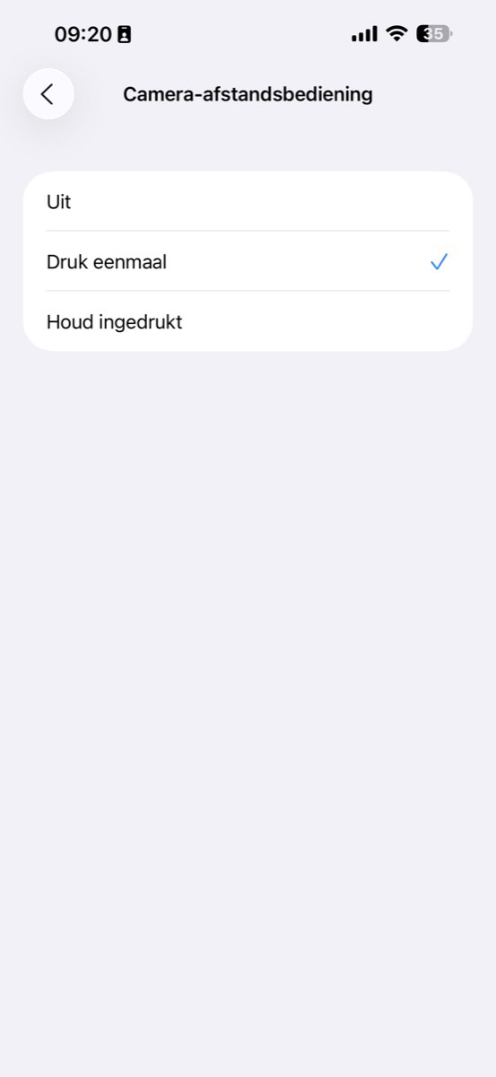 Instellingen voor AirPods als afstandsbediening op iPhone