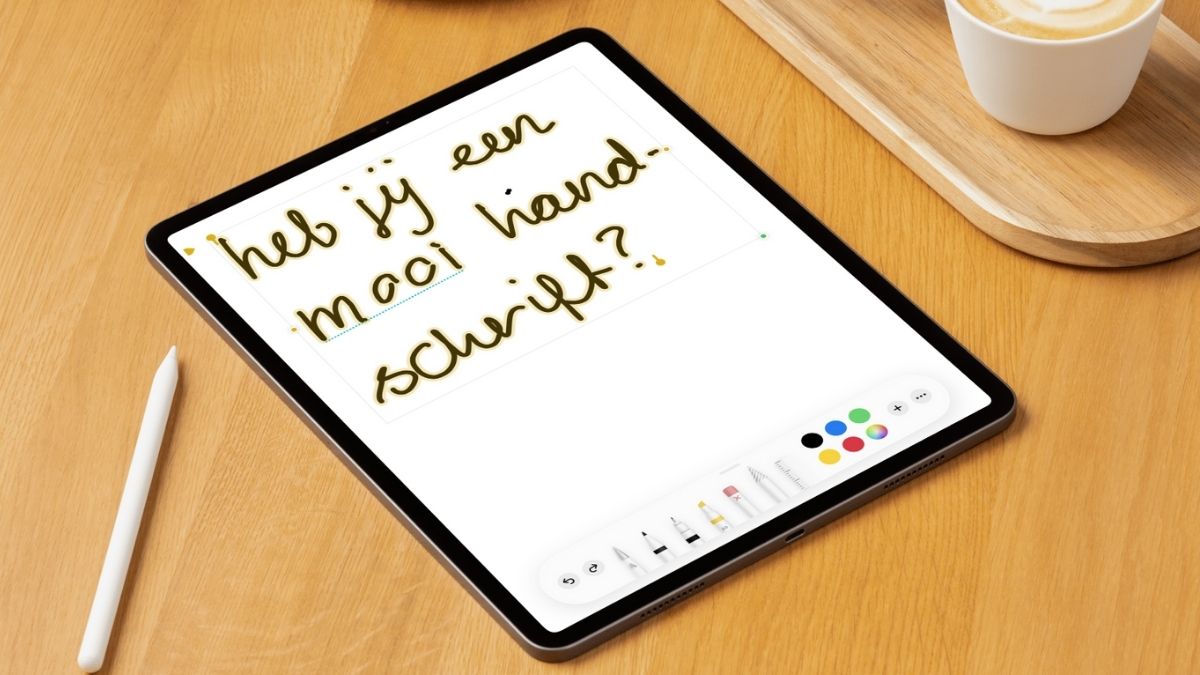 ipad met handschrift