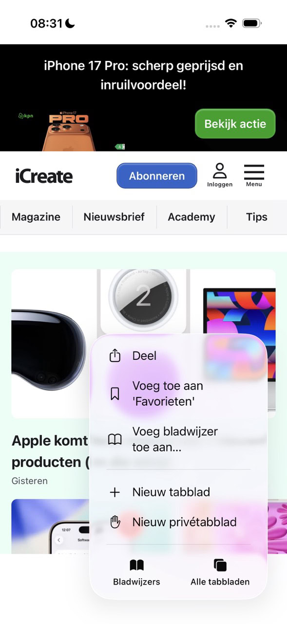 Maak een app van een website
