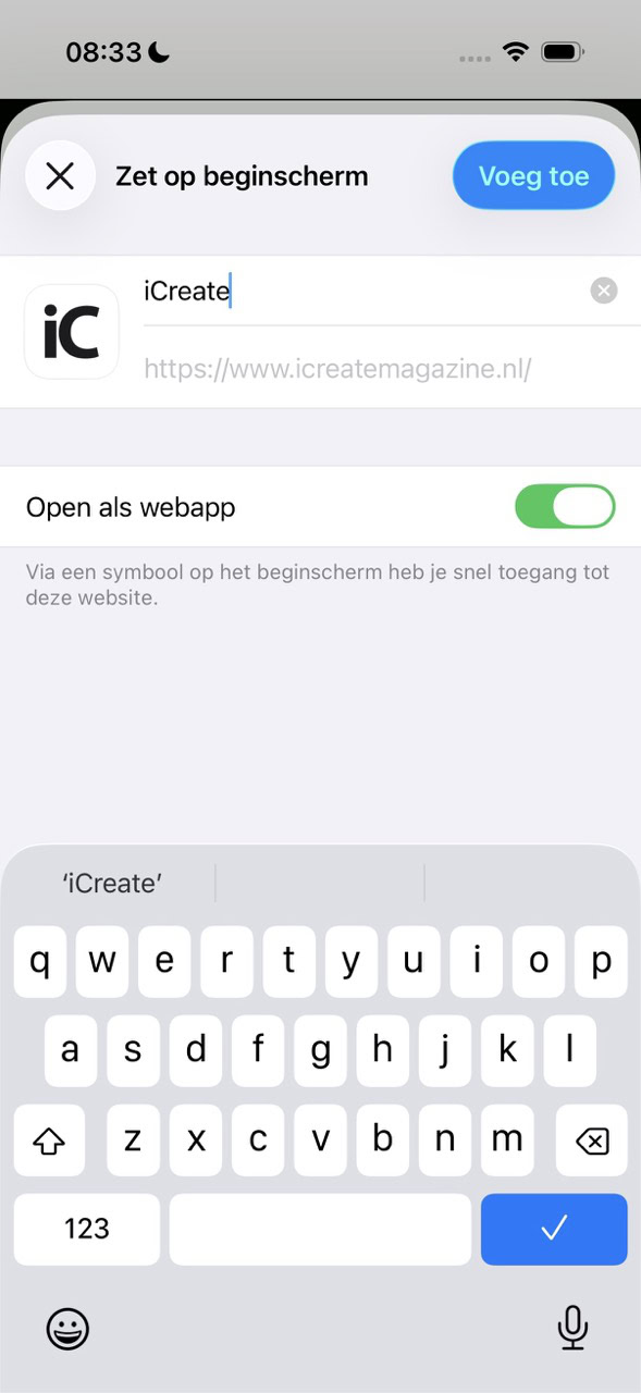 Maak een app van een website