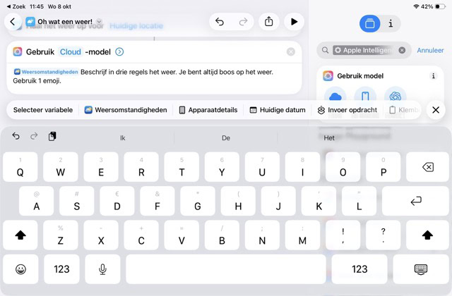 Apple intelligence in Opdrachten