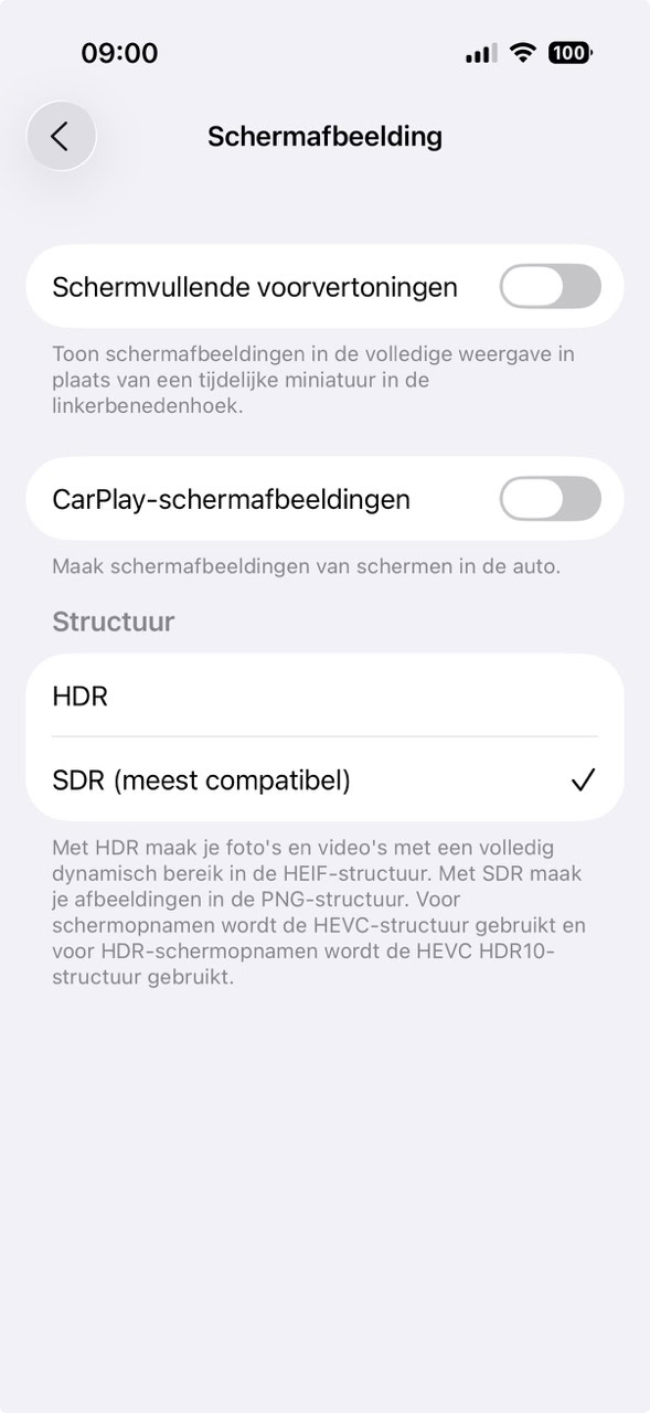 Schermafbeelding oude stijl