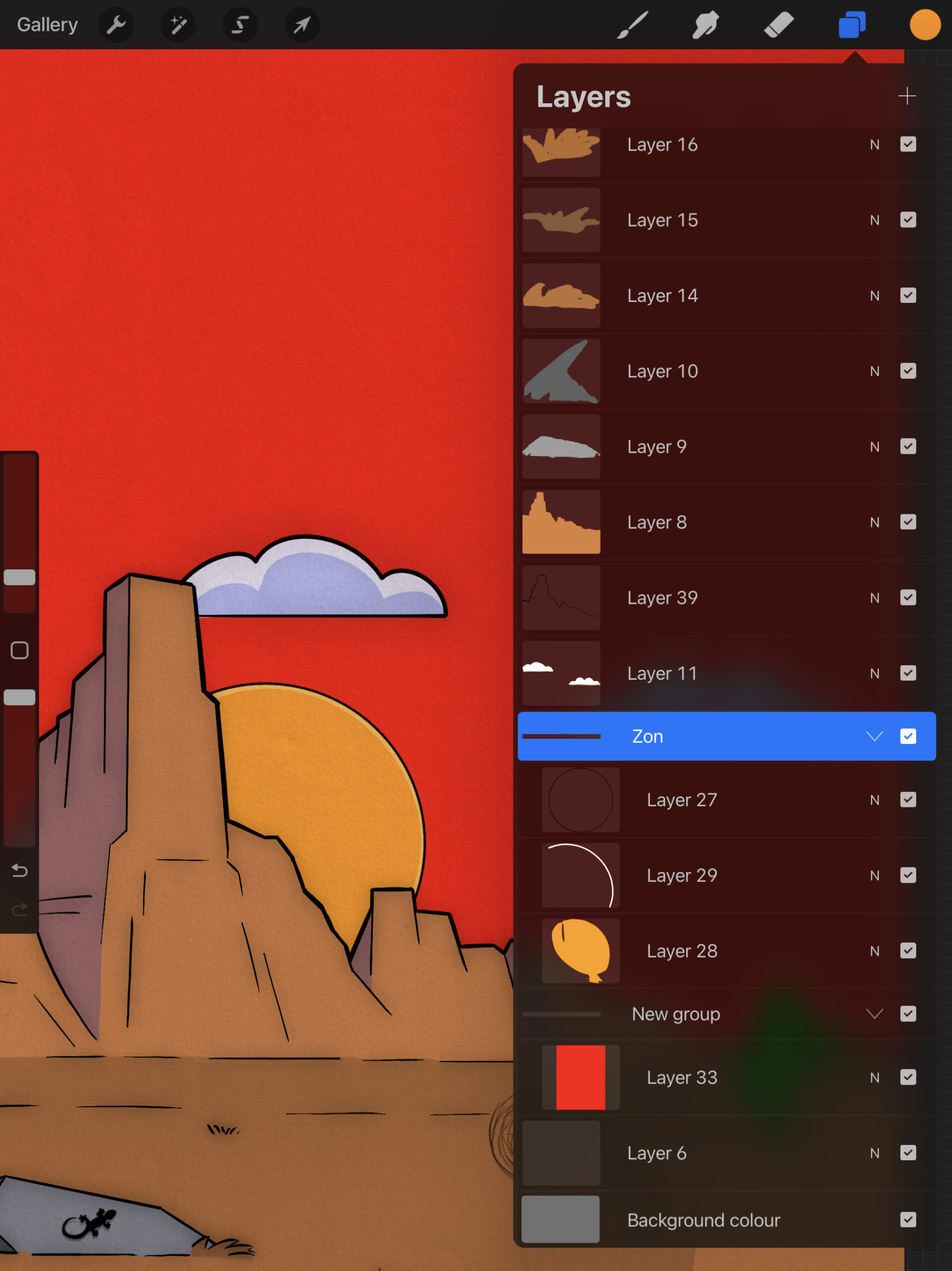 Instructiefoto: Basiskleur voor de lucht