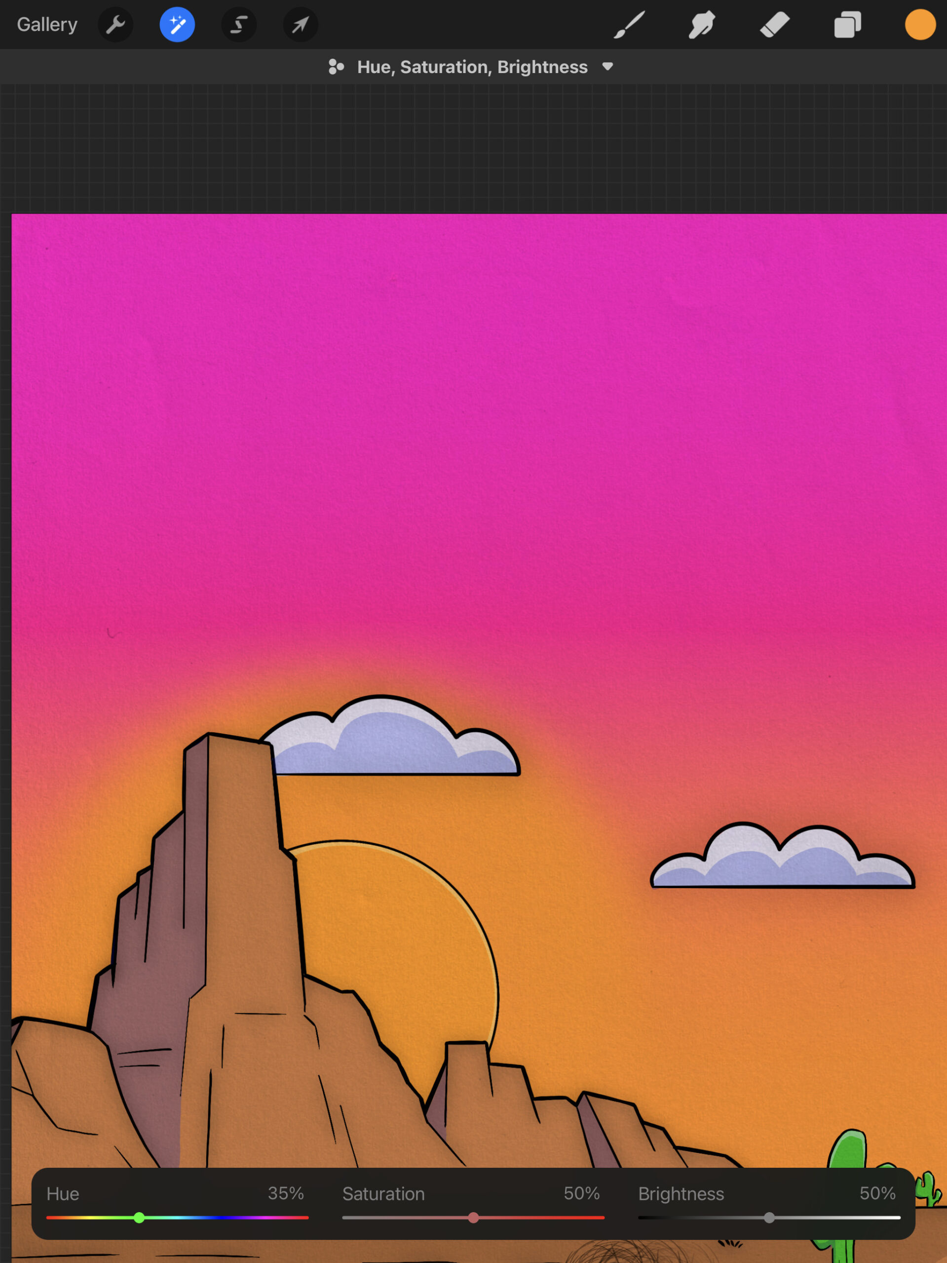 Instructiefoto: Kleuren aanpassen