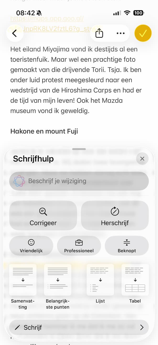 Vat samen met schrijfhulp