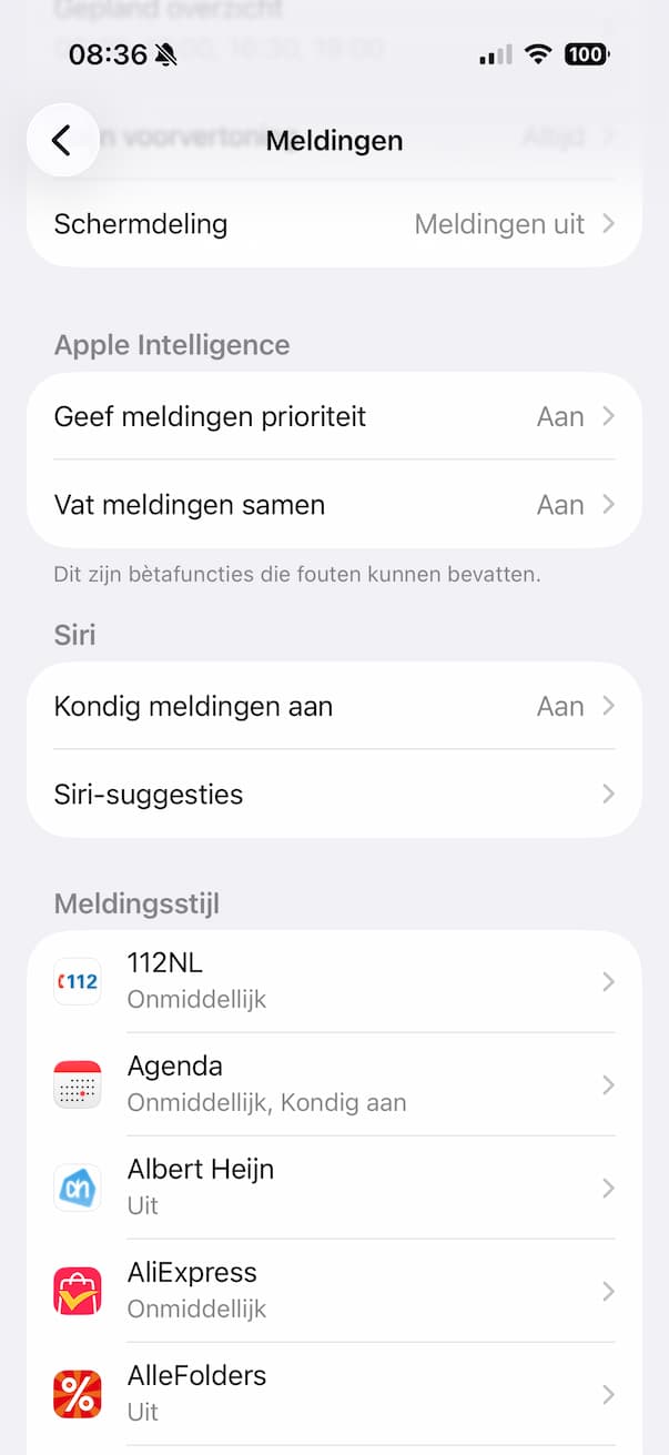 Meldingen samenvatten