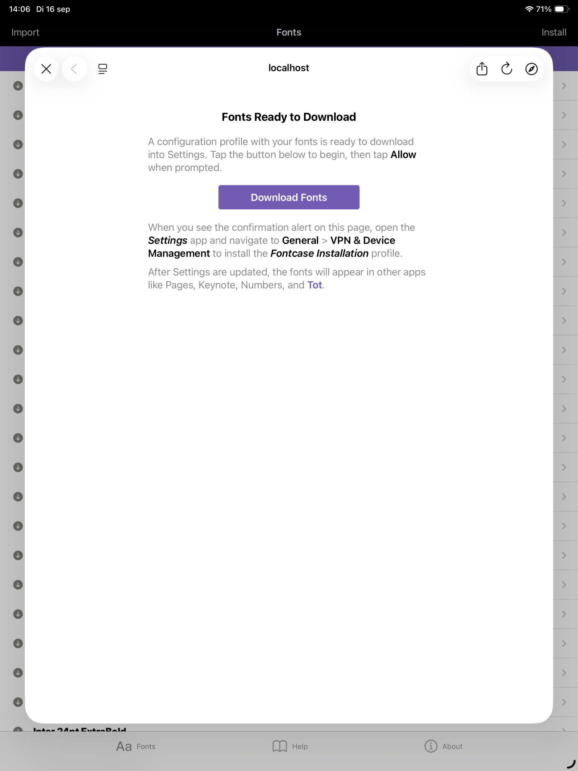 Instructiefoto: Voeg toe aan iPad