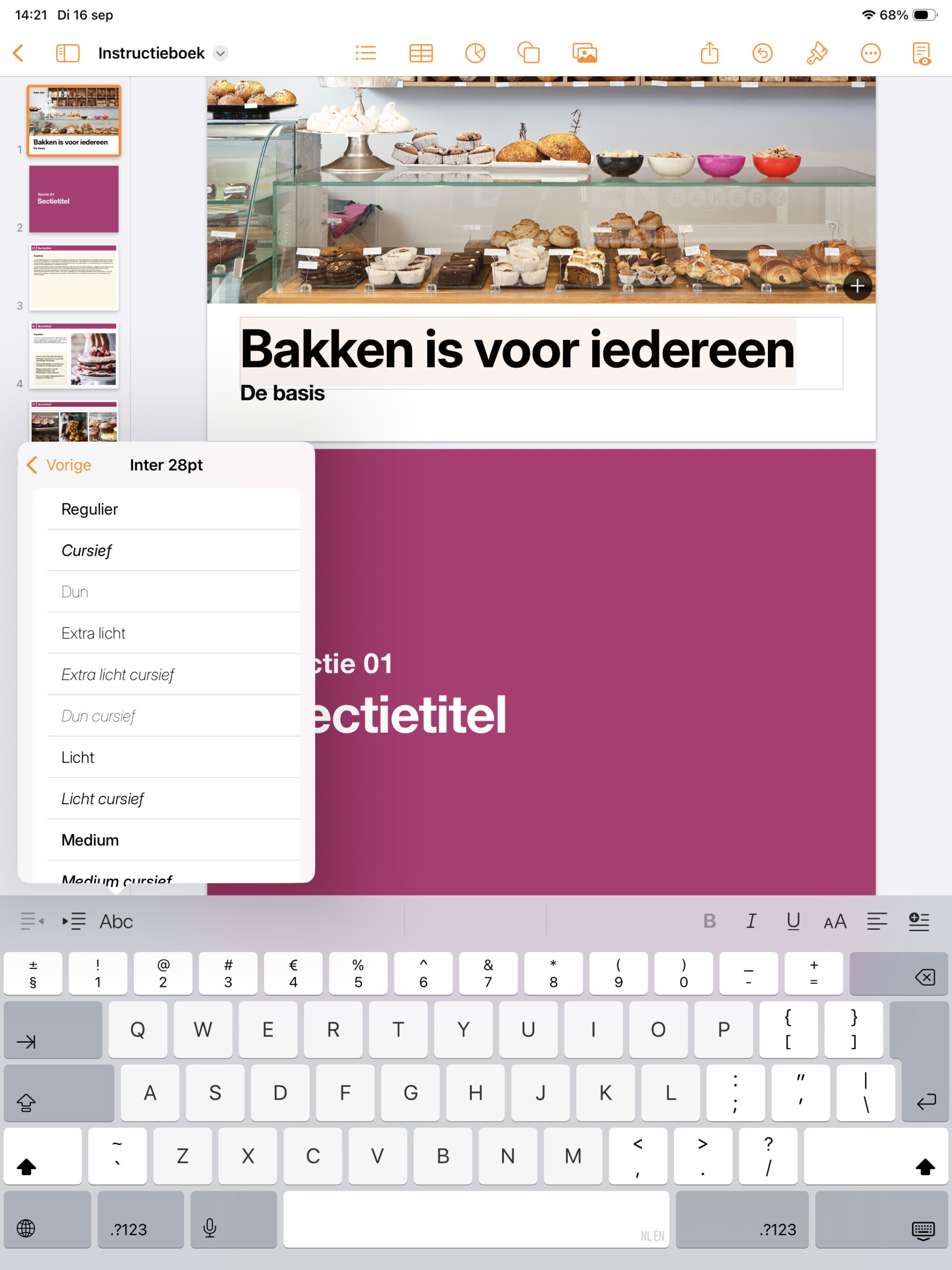 Instructiefoto: Gebruik je nieuwe font