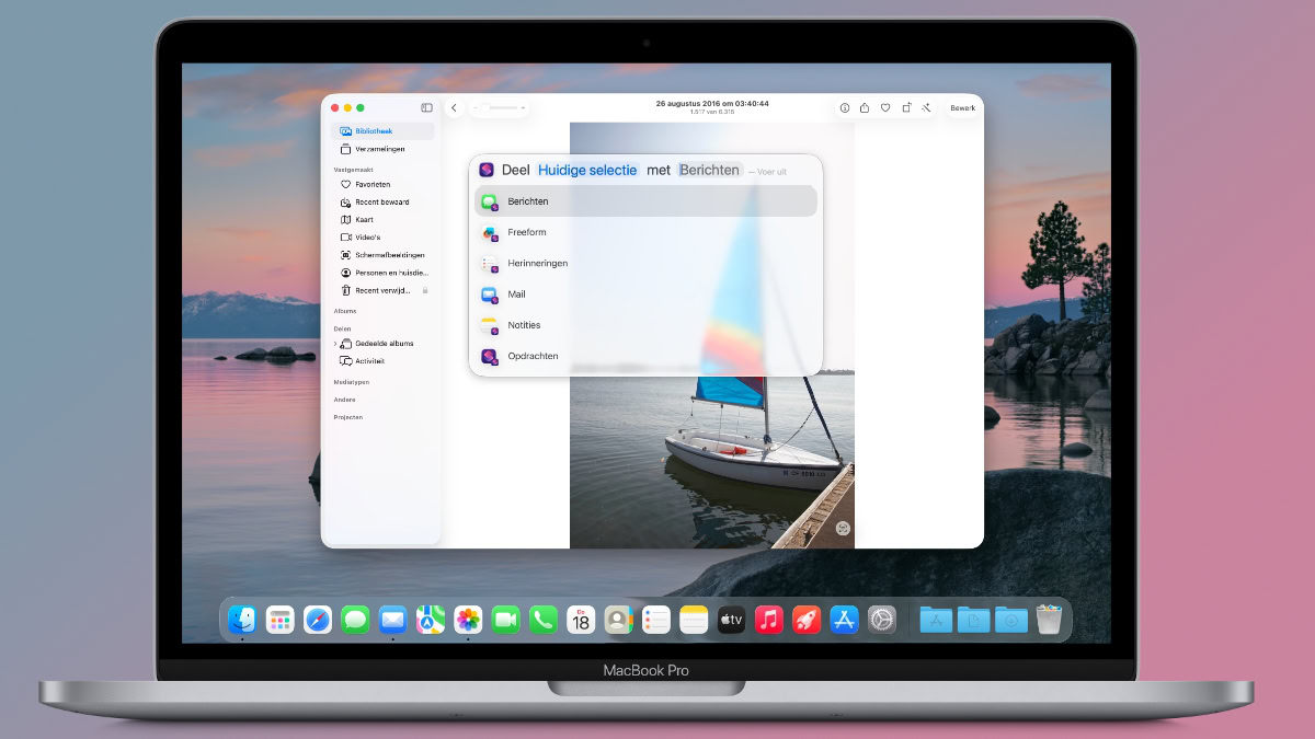 MacBook met taken in Spotlight
