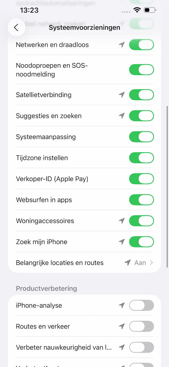 Instructiefoto: Systeemvoorzieningen