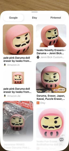 Zoek naar het voorwerp via Google