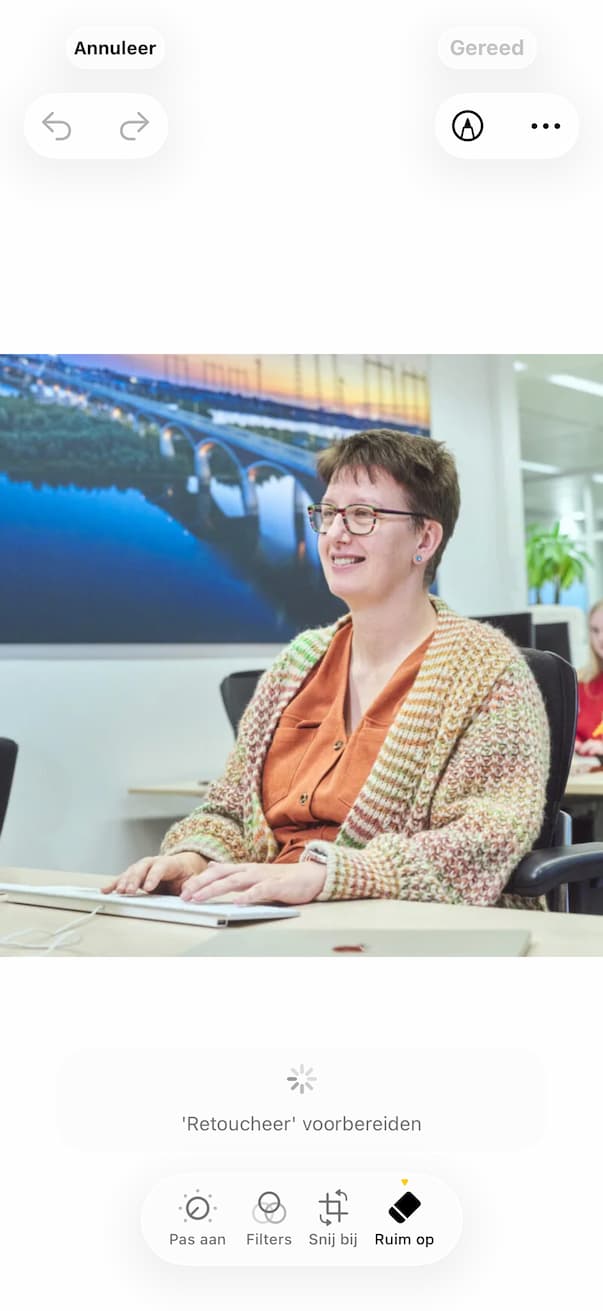 Gummetje voor ruim op