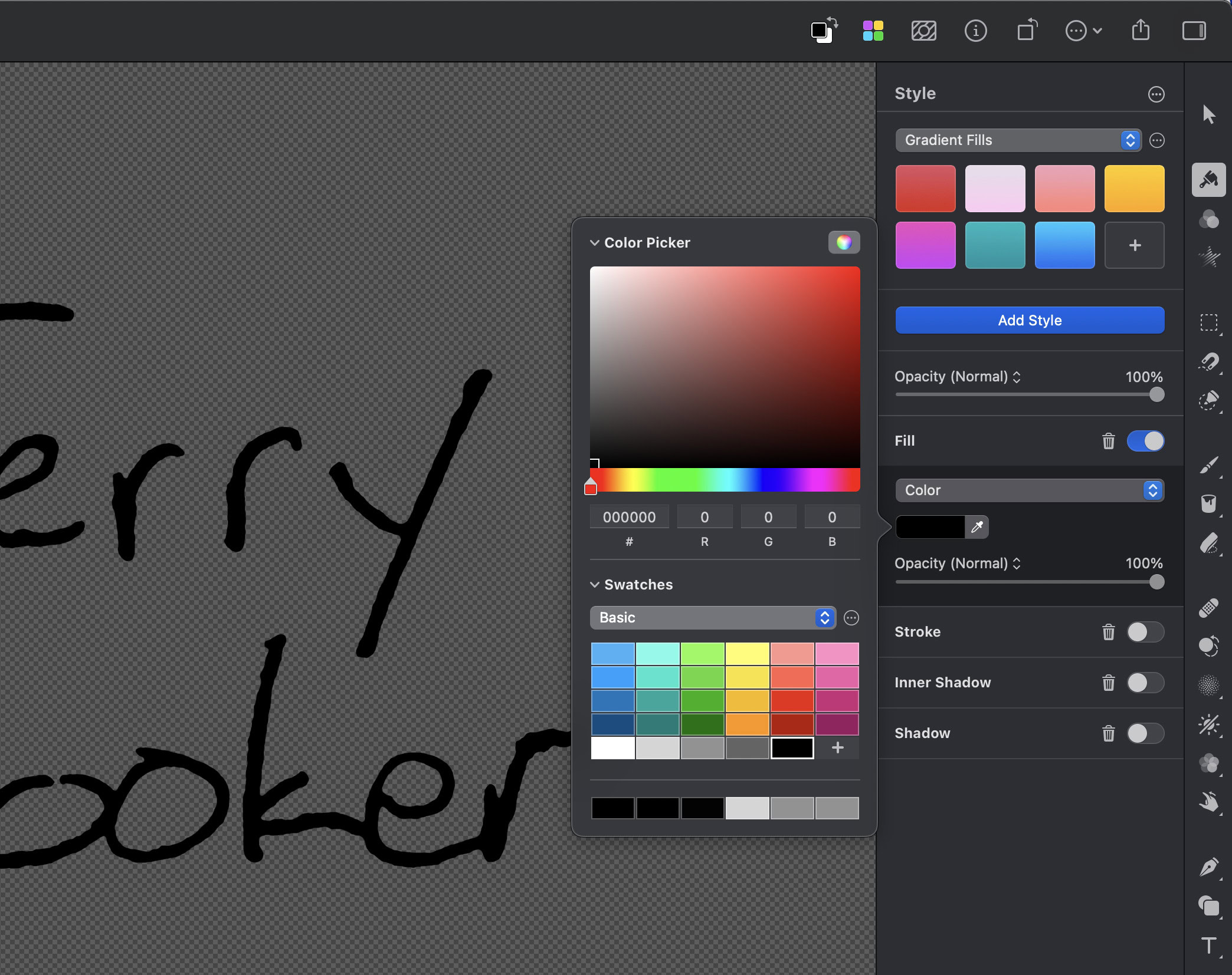 Instructiefoto: Kleurvulling
