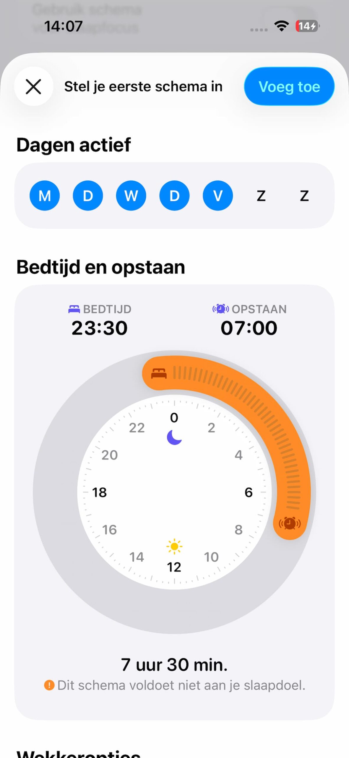 Instructiefoto: Bedtijd en opstaan