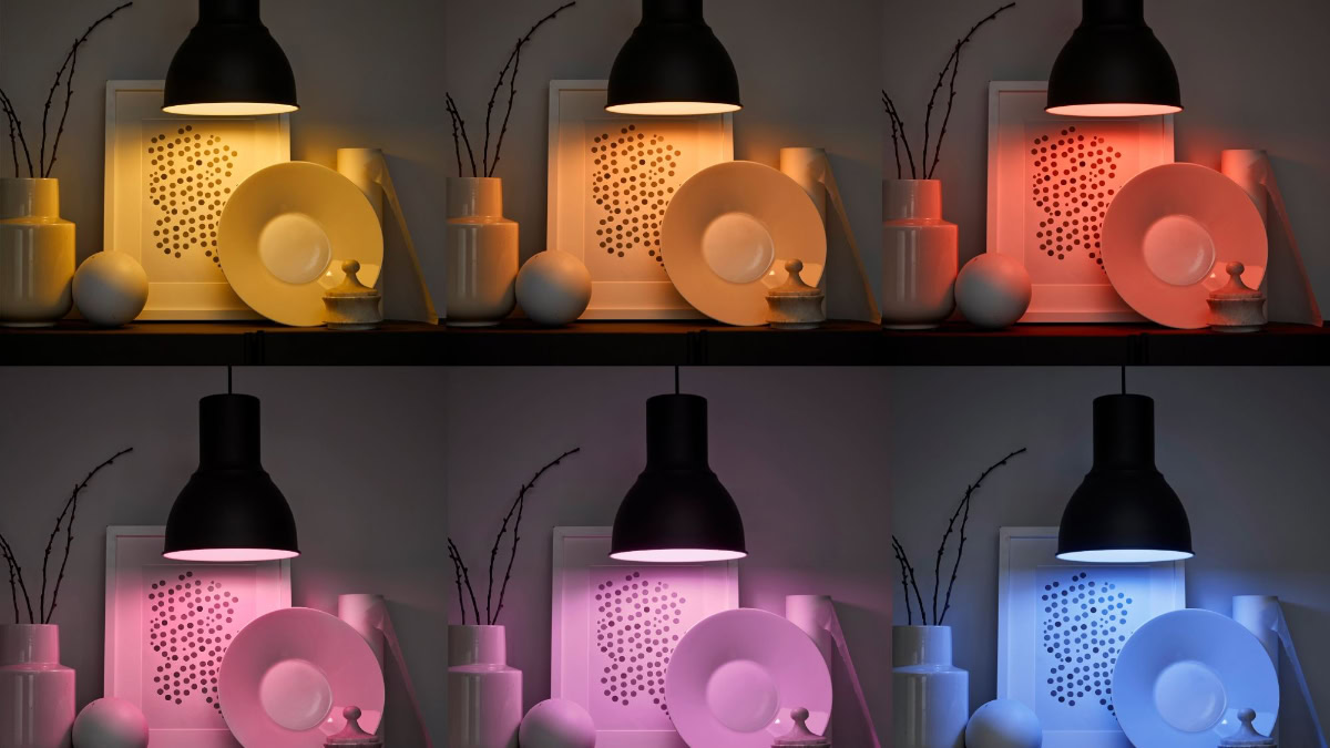 IKEA lamp in verschillende kleuren