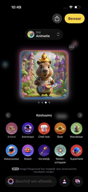 Plaatje in de Image Playground