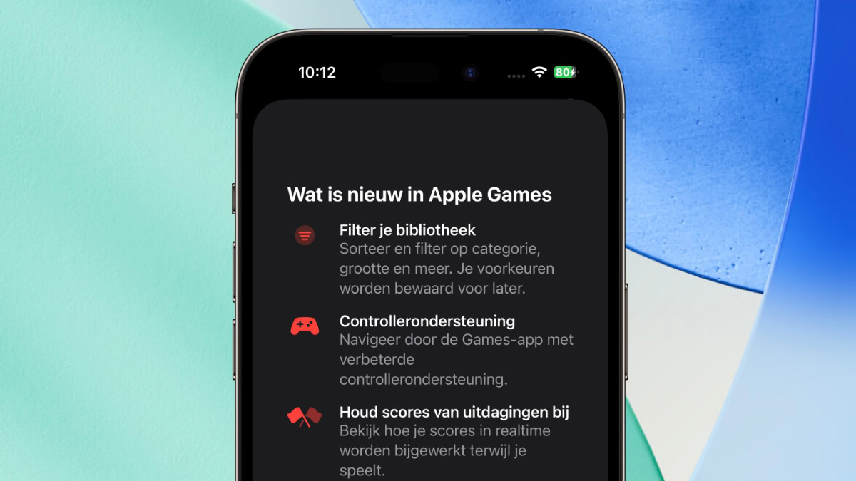 Games-menu in iOS 26.2 bèta 3