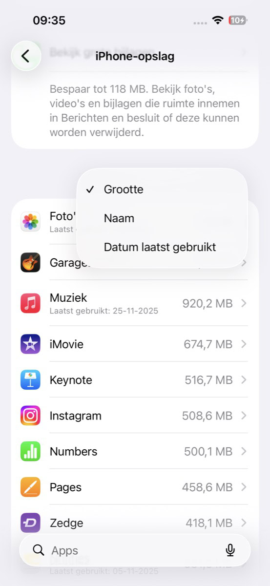 Instructiefoto: Sorteren