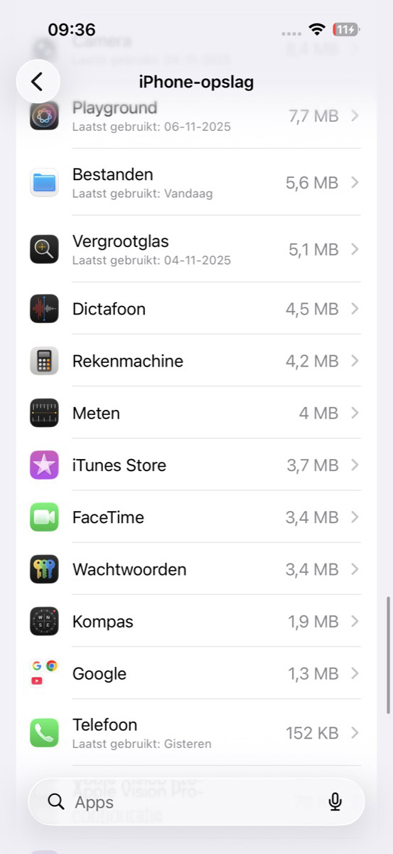 Instructiefoto: Ook kleine appjes!