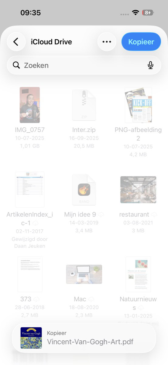 Instructiefoto: Naar iCloud Drive