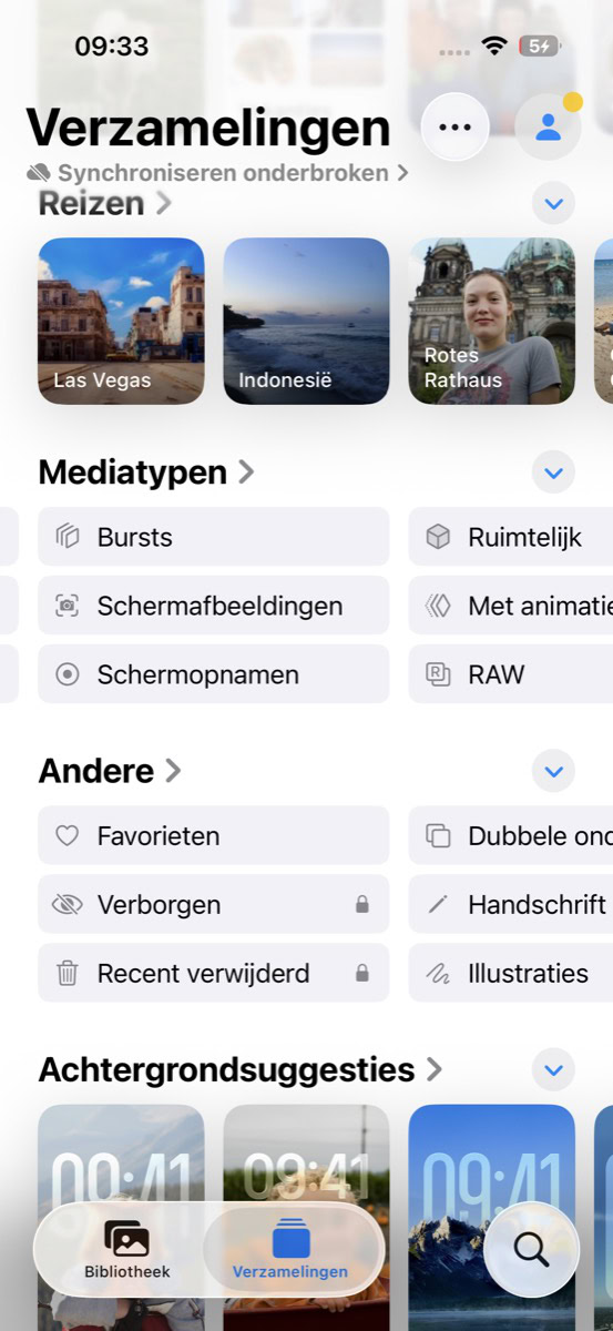 Instructiefoto: In de Foto's-app